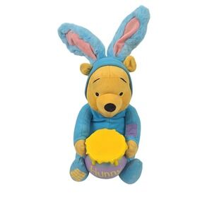 Disney Winnie the Pooh Applause Plush Bunny Costume Easter‎ Hunny Pot Blue 12"